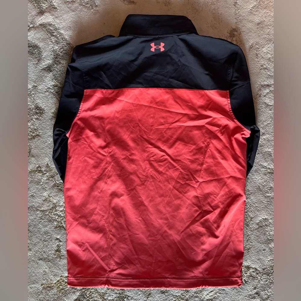 Under Armour Venom Red Men’s Storm Windstrike Full Zip Jacket Long Sleeve - Picture 6 of 10